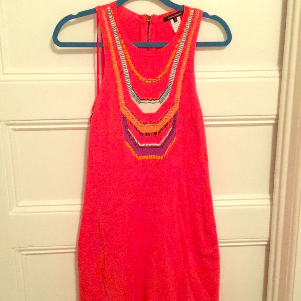 Nanette Lepore beaded dress orange 4
